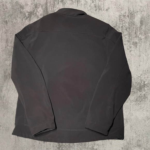 LL bean charcoal/black shell  jacket sz large - Picture 3 of 3